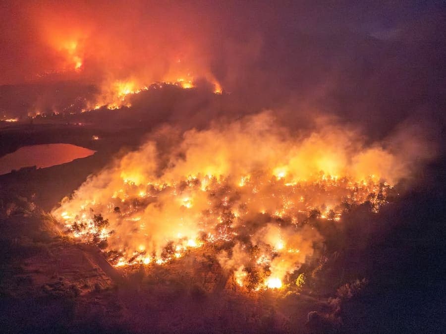 Incendio forestal en la Patagonia argentina 2